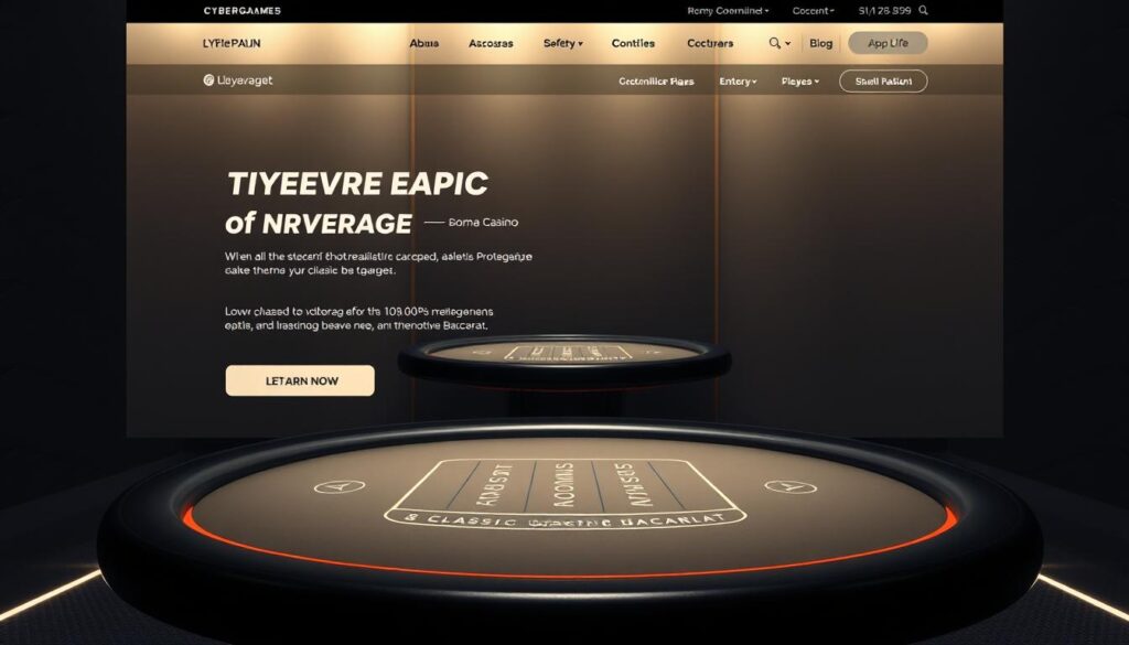 A modern, minimalist website interface showcasing a classic Baccarat game. In the foreground, a sleek, responsive layout with clean typography and intuitive navigation. The middle ground features a high-resolution, photorealistic Baccarat table with subtle lighting and reflections, inviting players to engage. The background subtly blends in muted tones and patterns, creating a sense of depth and sophistication. The overall aesthetic strikes a balance between timeless elegance and contemporary design, reflecting the ongoing optimization efforts to enhance the user experience and elevate the brand's online presence.