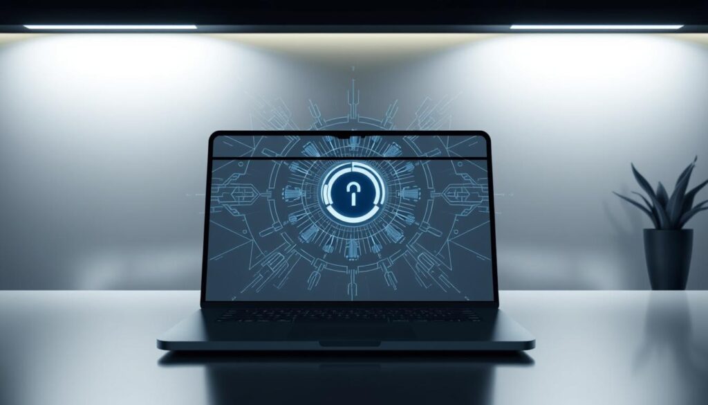A modern, secure online casino platform set against a backdrop of sleek, minimalist design. In the foreground, a laptop or mobile device displays a clean, user-friendly interface with intuitive navigation, emphasizing transparency and trustworthiness. The middle ground features a serene, abstract pattern evoking a sense of digital safety and encryption. The background is a muted, neutral palette suggesting a calm, professional atmosphere. Soft, diffused lighting creates a sense of sophistication, while the overall composition conveys a feeling of reliability, stability, and a user-centric approach to online gambling.