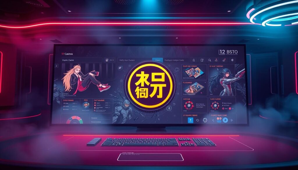 A sleek, modern online casino interface showcasing a prominent "百家樂" logo against a backdrop of rich, jewel-toned colors. The platform's layout features a clean, intuitive design with easy-to-navigate menus, high-quality graphics, and a seamless user experience. The atmosphere exudes a sense of sophistication and excitement, inviting players to immerse themselves in the thrilling world of live casino gaming. Soft lighting and subtle reflections create a visually appealing and inviting ambiance, highlighting the platform's commitment to delivering a premium gambling experience. The overall composition conveys a balance of professionalism, innovation, and the allure of high-stakes casino entertainment.